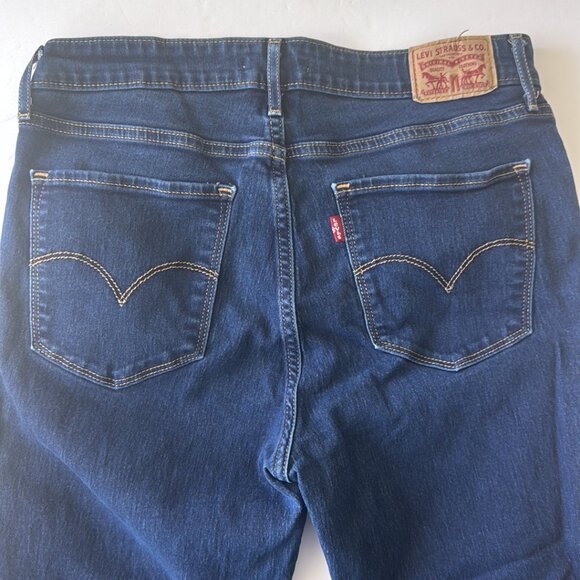 Levi's 725 High Rise Bootcut Women's Jeans Blue Wash Dark Ingigo Sz.30 - Picture 11 of 12